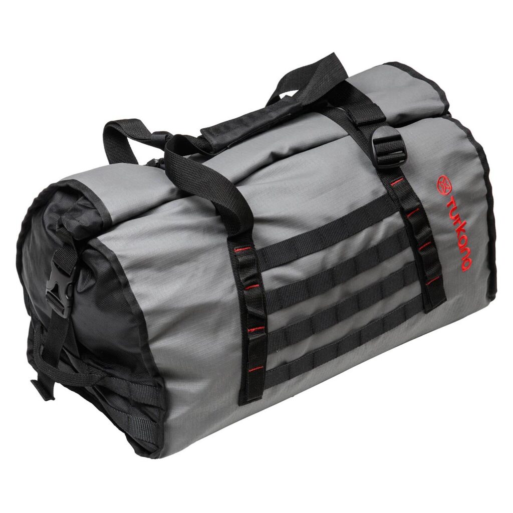 duffalo40L_best_waterproof_dustproof_duffel_bag_motorcycle_dualsport_riding_Dual_layer_protection_turkana_charcoal_color
